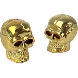 Ventilkappen Skull-Totenkopf, goldfarben von Classic Cycle