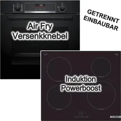 BOSCH Herdset Backofen mit Induktionskochfeld und AirFry-Funktion