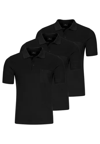 RAGMAN Poloshirt 3er Pack Basic (Spar-Set, 3-tlg) Poloshirt - Baumwolle - Atmungsaktiv - Klassischer Look