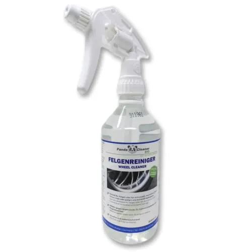PandaCleaner Bio Stahl & Alufelgen Reiniger - 500ml Spray Motorrad & Auto Felgenreiniger - Felgenreiniger säurefrei & sanft zur Felge - Kraftvoller Bio Reiniger (500ml Spray)