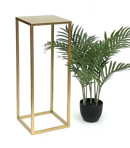 DanDiBo Blumenhocker Metall Gold Eckig 50-70 cm - Blumenhocker aus Metall in elegantem Gold, ideal zur stilvollen Präsentation Ihrer Pflanzen mit einer Höhe von 60 cm.