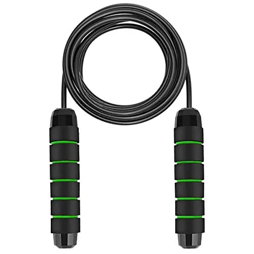 Springseil, Speed Rope Springseil,Länge Einstellbar,Jump Rope mit Kugellagern Rutschfesten Handgriffe,Seilspringen für Fitness/Training/MMA/Crossfit