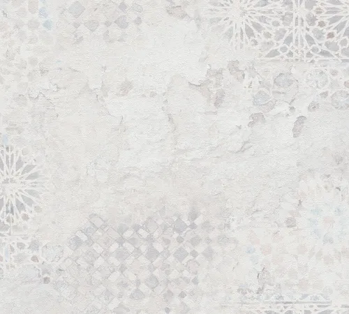 Tapete Vlies Spanische Fliesen grau creme grün Livingwalls 37858-3 (3,33€/1qm)