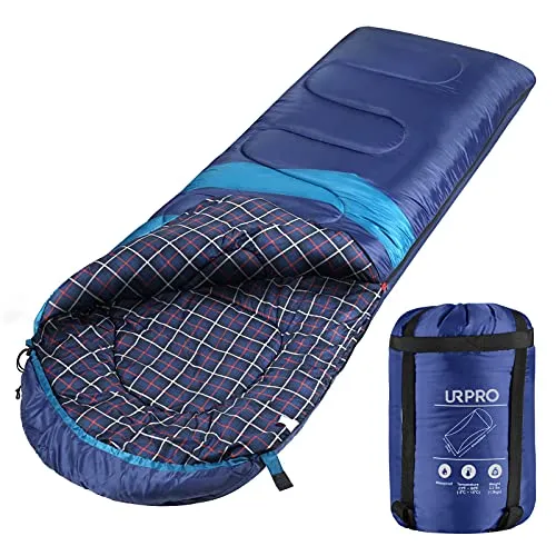 URPRO 3 Jahreszeiten Schlafsack Bedeckt Winter, Herbst, Frühling, Hergestellt aus 150 G/M㎡X 2.100% Hohlfaser und, Hautfreundlich Wasserabweisend