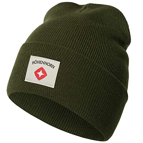Höhenhorn Heelflip Knitted Beanie Unisex Herren Damen Dunkelgrün