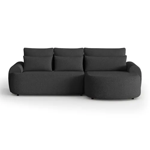 Beautysofa Ecksofa Olivio mit Schlaffunktion in schwarz von Beautysofa