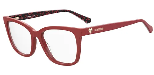 MOSCHINO LOVE MOL638 0HZ RED PATTERN BLACK 54/16/140 Damen Brillen