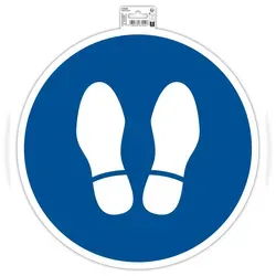 Exacompta 67024E Hinweisschild, Halt, PVC, selbstklebend und rutschfest, 35 cm - Blau