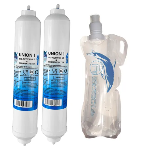 2er Pack Marken- Kühlschrankfilter / Wasserfilter für SBS Kühlschrank + BONUS