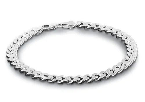 trendor Herren Armband aus 925 Silber - Massiv Panzerkette 6,9 mm - Armband für Herren aus echtem Sterling-Silber, 6,9 mm breit. Edles Design, perfekt als Geschenk für besondere Anlässe wie Valentinstag oder Geburtstag.