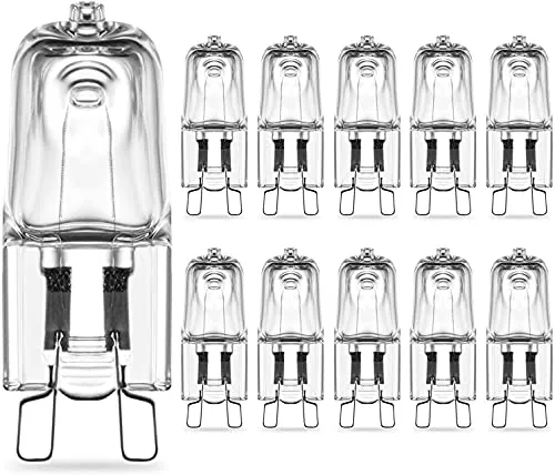 RuLEDne G9 Halogenlampen 60W 2800K Warmweiß 750lm Klar Kapselbirne Dimmbar, 230V Halogen Leuchtmittel Halogenlampe Mit G9 Sockel, kein Flackern, 360° Abstrahlwinkel, 10er Pack