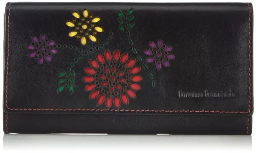 Bruno Banani Flowerpower Geldbörse Damen schwarz von bruno banani