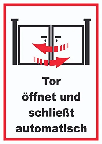 HB-Druck Tor öffnet und schließt automatisch Schild A6 (105x148mm)