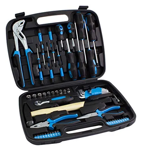 Karcher Werkzeugset 57-teilig: Chrom Vanadium & Karbonstahl im Koffer - Werkzeugsets mit 57 hochwertigen Werkzeugen, ideal für Heimwerker und Profis, im praktischen Koffer für optimale Aufbewahrung.