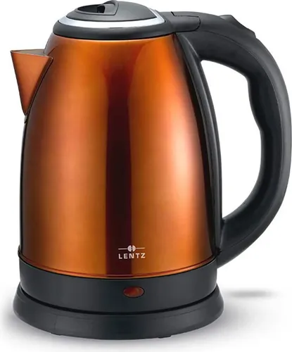 Lentz Edelstahl Wasserkocher Heißwasserkocher BRONZE - 1,8 Liter 1800W