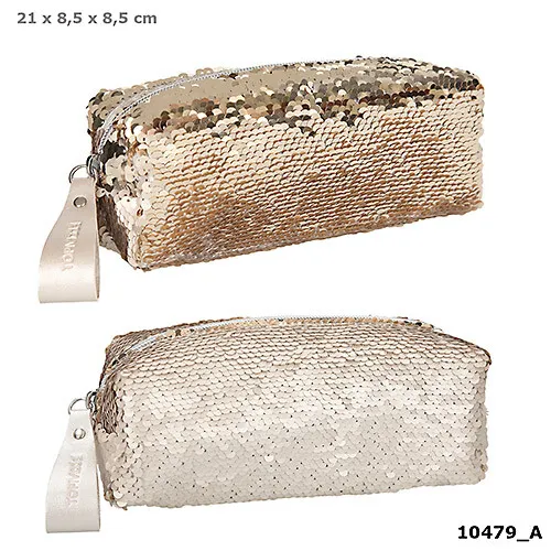 Top Model   Depesche - Schlamper Schlamperetui 10479  Streichelpailetten Gold