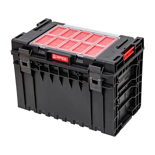 Qbrick System Werkzeugkoffer Werkzeugkasten Leer Werkzeugkiste Box Behälter ONE 450 2.0 Expert Schwarz 585 x 385 x 420 mm