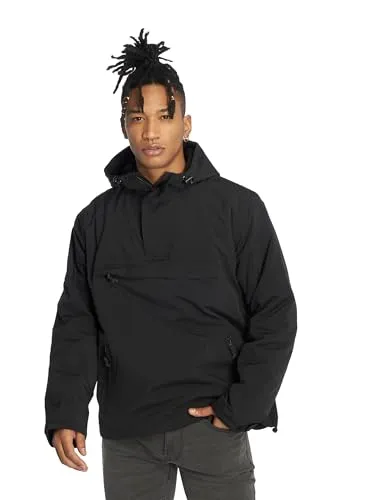 Brandit Windbreaker Anorak schwarz, XXL - Funktionsjacke mit wind- und wasserabweisenden Eigenschaften, hält dich dank Fleece-Futter bei jedem Wetter warm. Praktische Zipper-Taschen für sichere Aufbewahrung.