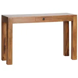 KADIMA DESIGN Konsolentisch MUMBAI aus Massivholz Sheesham - Drohnen - Einzigartiger Konsolentisch im Landhaus-Stil mit einer Schublade, handgefertigt aus massivem Sheesham-Holz, jeder Tisch ein Unikat.
