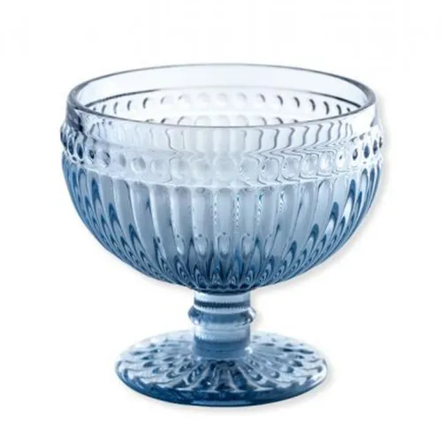 Greengate Dessertschale ALICE Glas BLAU 300 ml Glasschale Everyday Geschirr