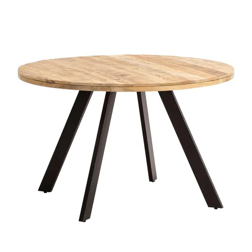 Wohnling Esstisch WL7.054 - Rund aus Mango Massivholz, 120 cm - Moderner Esstisch aus hochwertigem Mango Massivholz, ideal für kleine Esszimmer. Mit einem Durchmesser von 120 cm bietet er Platz für gemütliche Zusammenkünfte.