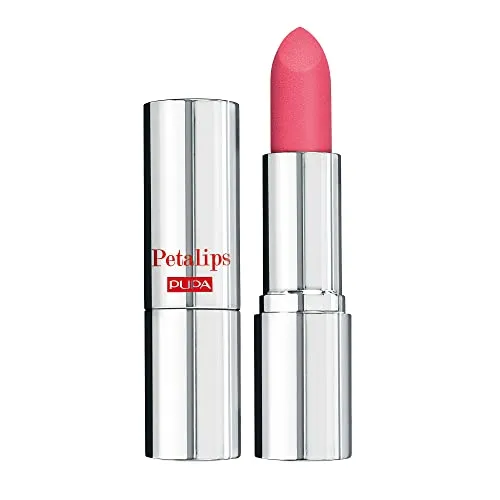 Pupa Lippenstift Petalips 005 Elegant Camellia - Lippenstifte, parabenfreier, matt-cremiger Lippenstift für langanhaltende Farbintensität und ein samtiges Finish.