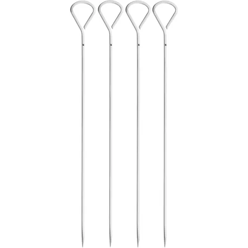 WMF BBQ Grillspieße Edelstahl 4-teilig, Schaschlikspieße 37 cm, Cromargan Edelstahl, Spieße, Fruchtspieße