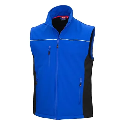Nitras Motion TEX Light 7166 Männer-Weste - Blau - 4XL - Wasserabweisende Arbeitsweste für Outdoor-Einsätze, leicht und atmungsaktiv. Mit praktischen Taschen und sportlichem Design ideal für Handwerk und Freizeit.