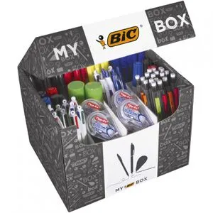BIC Schreibwaren Set: 124-teiliges Komplettset für Kreativität - Kugelschreiber & Bleistift Sets mit 124 Artikeln, ideal für Schule und Büro – von Kugelschreibern bis zu Korrekturrollern, alles für kreatives Arbeiten und fehlerfreies Schreiben.
