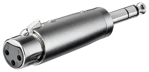 XLR-Adapter, XLR-Buchse (3-Pin) - 6,35mm Klinkenstecker (3-Pin, Stereo)