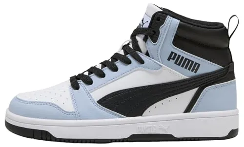 PUMA Kinder Sneaker Rebound V6 Mid Jr 393831 – Weiß, Größe 36 EU - Stylische und bequeme Kinder Sneaker für den Alltag. Mit robustem Obermaterial und praktischer Passform, ideal für aktive Kinder.