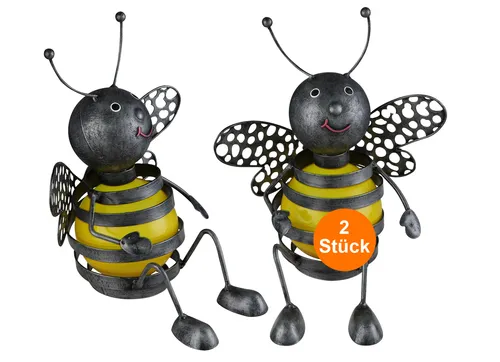 bmf-versand® Outdoor Deko Biene 2er Set in gelb von bmf-versand