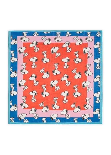 Codello Peanuts Schal mit Snoopy-Motiven - Vielseitiger Codello Schal mit Snoopy-Motiven (55 x 180 cm), aus feiner Modalmischung. Leicht, angenehm auf der Haut und ideal für sommerliche Outfits. Verleiht jedem Look eine fröhliche Note!