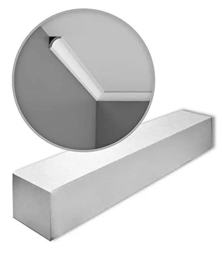 Orac Decor CX115 AXXENT Zierleisten Set (10 Stück, 20 m) - Hochwertige Zierleisten aus Kunststoff in Weiß, ideal für kreative Raumgestaltungen. Luftfeuchtigkeitsbeständig und einfach zu montieren – für ein elegantes Wohnambiente.