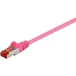 Goobay 1,5m CAT 6 Patchkabel, S/FTP PiMF, Magenta in pink von Goobay