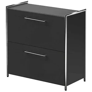 Kerkmann Sideboard Lago, anthrazit 80 x 38 x 78 cm - Das Kerkmann Sideboard Lago in anthrazit bietet mit 2 Fächern viel Stauraum für Ihre Unterlagen. Hochwertige Verarbeitung und pflegeleichte Oberfläche sorgen für Funktionalität und Stil in Ihrem Büro oder Home-Office.