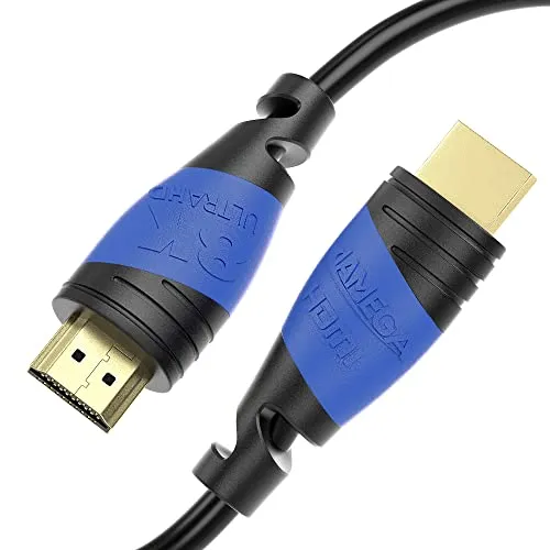 JAMEGA 8K HDMI Kabel 2.1-4m High-Speed Ethernet-Cable - 8K@60Hz 4K@144Hz DSC 48 Gbps 3D HDTV DolbyVision UHD II HDCP 2.3 eARC kompatibel mit PS5, XBOX Series X - Schwarz