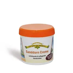 Inntaler Naturprodukte Sanddorn Creme | 200 ml | schützende Handcreme | mit Olivenöl, Urea und Sheabutter