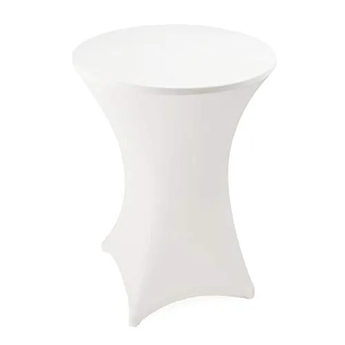 Stehtischhusse Ø 60,70,80 cm - versch. Farben - Stehtischhusse Stehtisch Bistrotisch Husse Tischhusse Stehtischhussen (Ø 80 cm, Weiß)