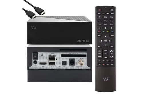 VU+ Zero 4K UHD Receiver mit 1TB HDD - TV-Receiver mit DVB-S2X Tuner für blitzschnelle Programmwechsel und HDR Unterstützung. Inklusive 1TB HDD für nahtlose Aufnahme und Medienwiedergabe. Ideal für 4K UHD Genuss!