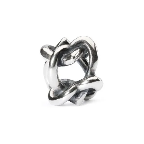 Trollbeads Damen-Bead Heart 4 you 925 Silber - Bead Charms für Damen, handgefertigt aus 925er Sterling Silber, ideal für personalisierbaren Schmuck und perfekte Geschenke.