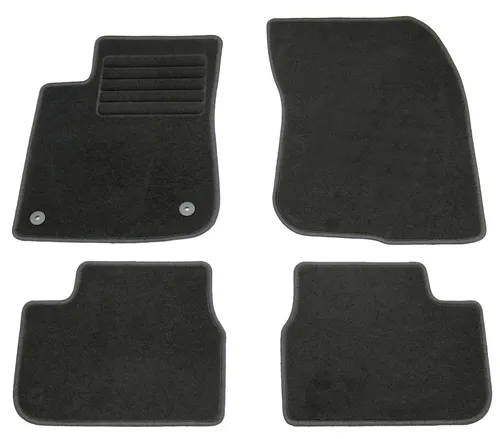 Fußmatten Set für Peugeot 208 2012-2019 Autoteppiche mit 100% Passform Schwarz