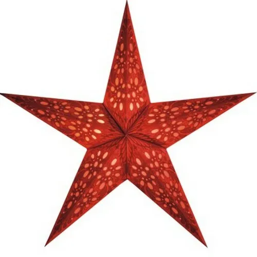 Starlightz Stern Mono rot 45 cm Leuchtstern Papierstern Weihnachtsstern 5 zackig