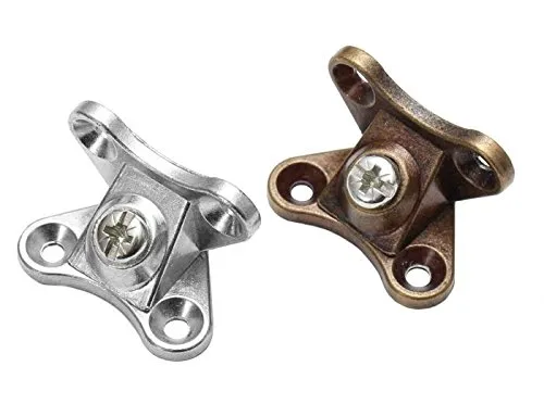 4x Metall Stuhlwinkel 20x20x35mm Holzverbinder Möbel Winkel Korpusverbinder Farbe Silber