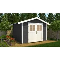 Weka Gartenhaus 122 Gr.2 anthrazit, 28 mm - Stilvolles Gartenhaus - Gartenhäuser, Geräteschuppen & Carports - Robustes 28 mm Wandstärke für optimale Stabilität und Langlebigkeit im Garten.