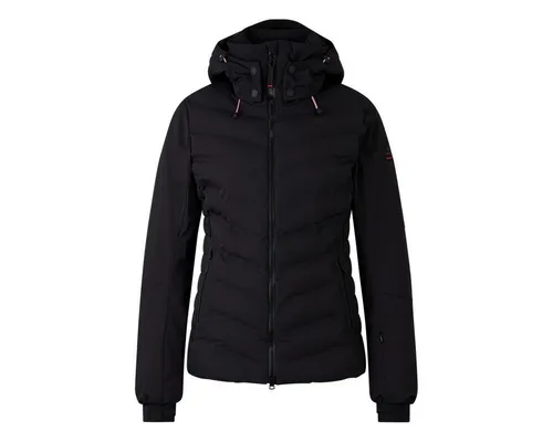 Bogner Fire + Ice Damen Skijacke JANKA in Schwarz, Größe 36 - Moderne Skijacke aus 4-Way-Stretch mit wasserabweisenden und atmungsaktiven Eigenschaften. Die wattierte Jacke bietet optimalen Komfort und Bewegungsfreiheit auf der Piste. Abnehmbare Kapuze und praktische Taschen runden das Design ab.
