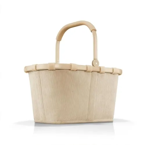 reisenthel carrybag frame cord sand – Eleganter und stabiler Einkaufskorb mit Innentasche