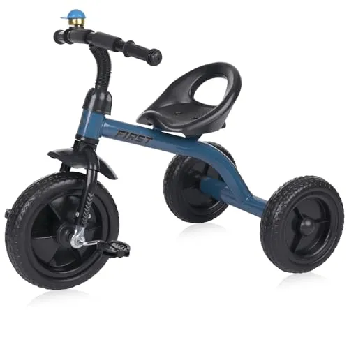 Lorelli Dreirad Tricycle First, ergonomisch und leicht - Dreirad für Kinder ab 3 Jahren, nur 3,5kg leicht, mit ergonomischem Sitz und sicherer Klingel für komfortables Fahren und maximale Sicherheit.