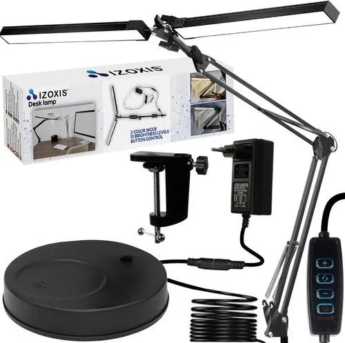 LED Schreibtischlampe Klemmbar/Freistehend 3 Lichtfarben 24223 - Moderne Tischleuchte mit 168 LEDs und 3 Lichtfarben, verstellbar und ideal für flexibles Arbeiten. Perfekt für Schreibtische, mit Tischklemme oder Standfuß.