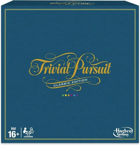 HASBRO TRIVIAL PURSUIT Klassische Ausgabe | ab 16 J. - Gesellschaftsspiel für 2-36 Spieler, fördert Wissen und Diskussion in geselliger Runde.